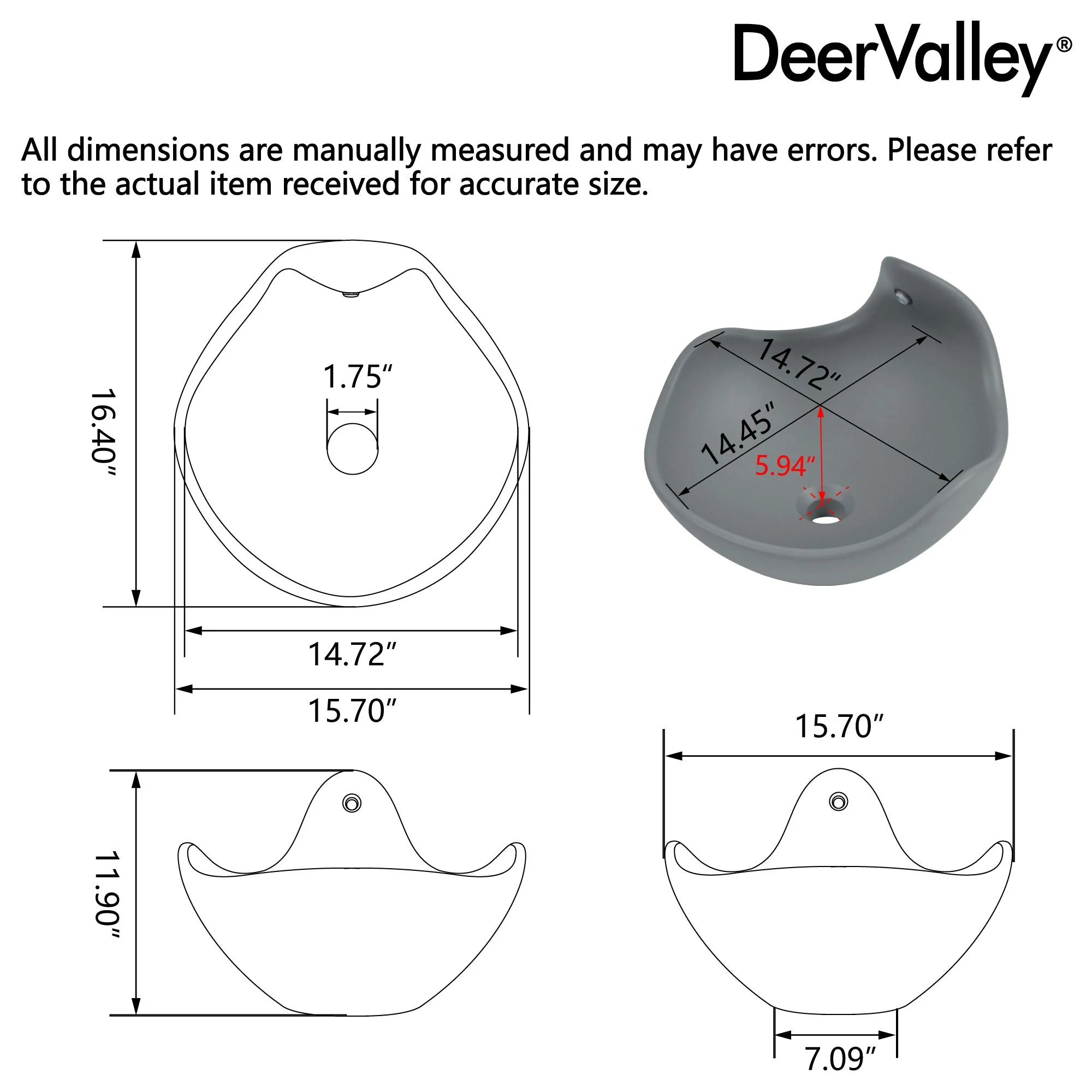 Wave Vessel Bathroom Sink With Multiple Colors, Concrete - Image 7