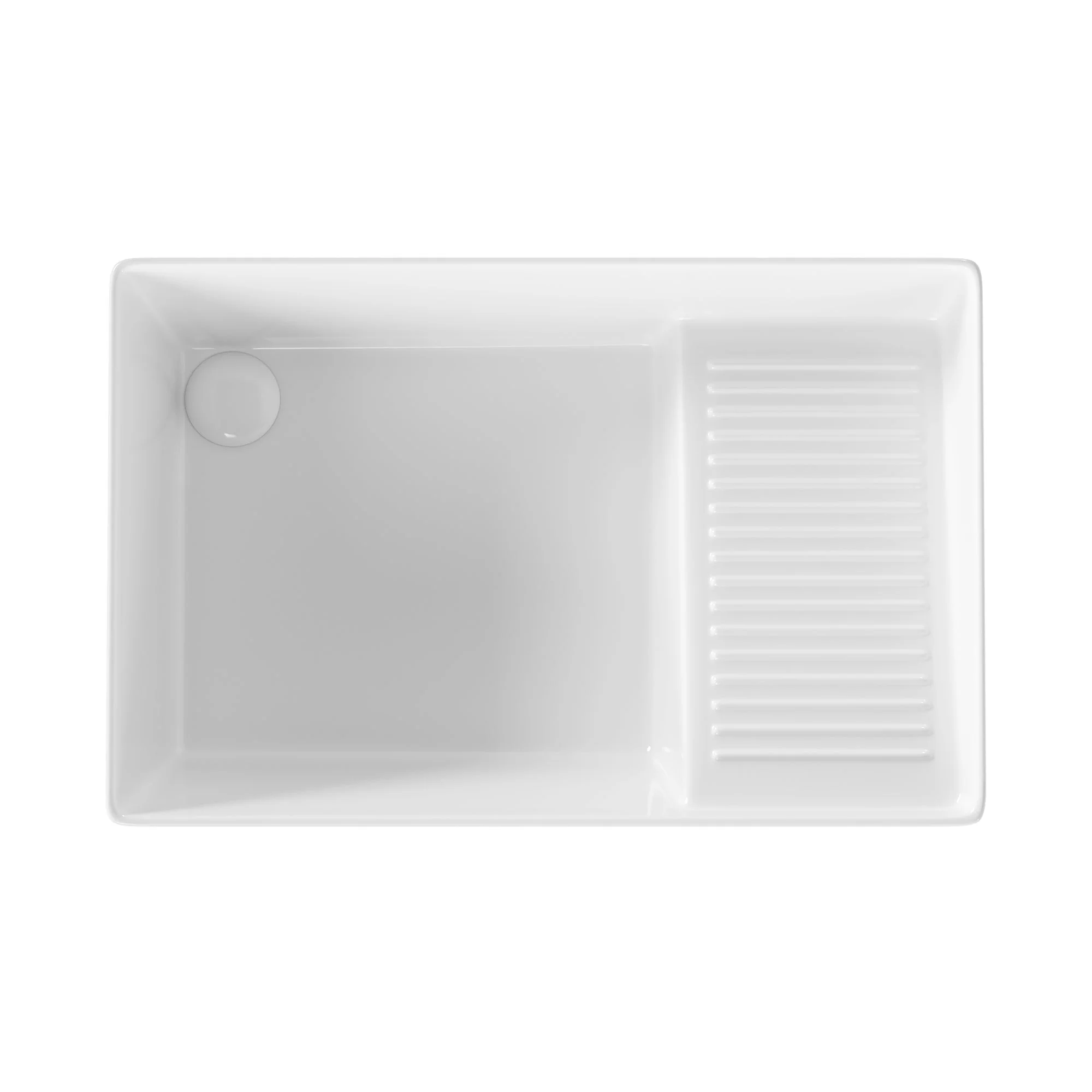 DeerValley DV-1V0321 Vessel Sinks 24-Inch Large Capacity Built-In Washboard Ceramic - Image 12