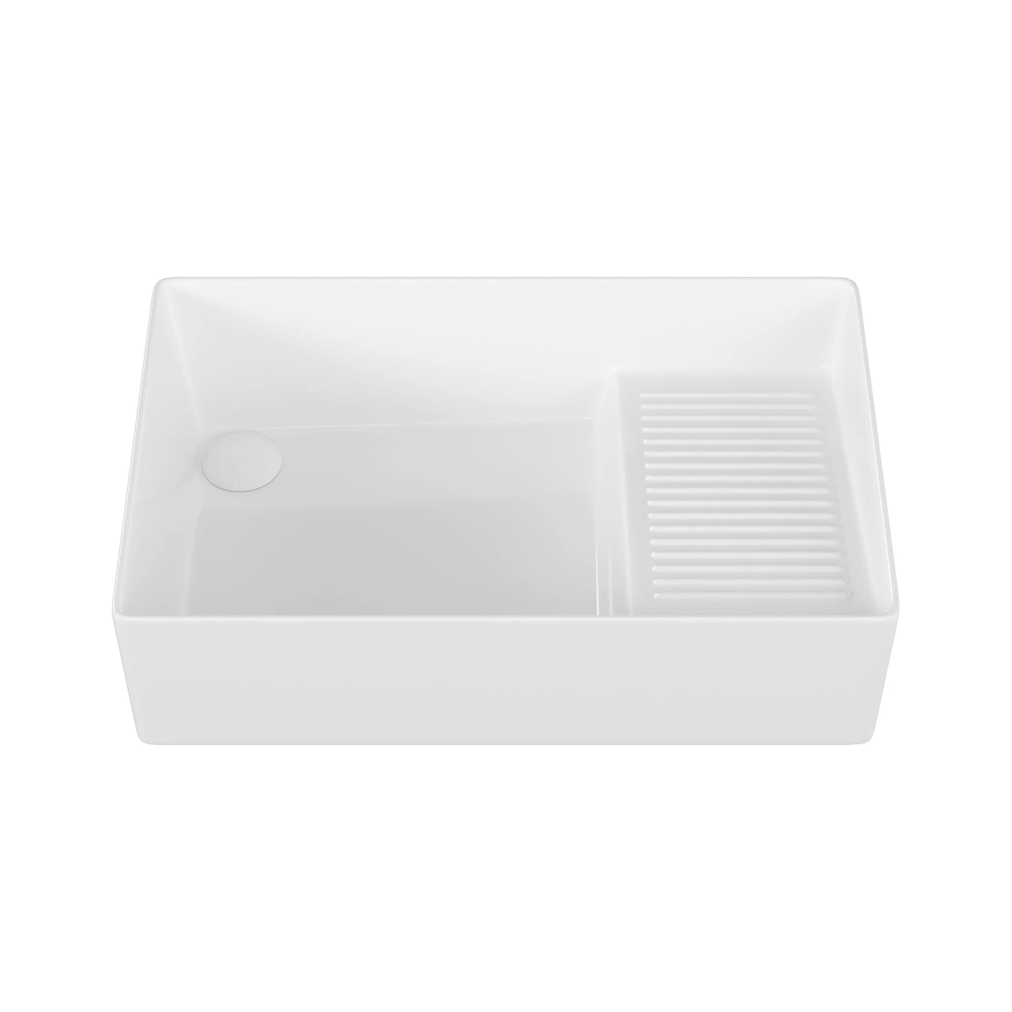 DeerValley DV-1V0321 Vessel Sinks 24-Inch Large Capacity Built-In Washboard Ceramic - Image 13