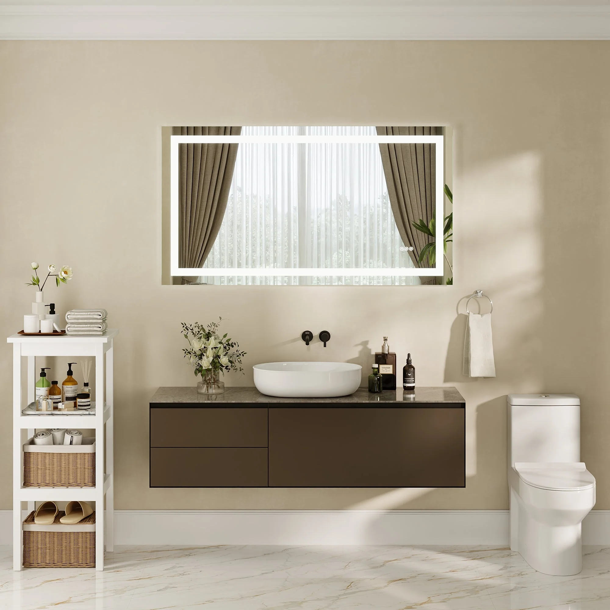 DeerValley DV-1VM0308 Vanity Mirrors Dual LED Front & Backlit Anti-Fog - Image 17