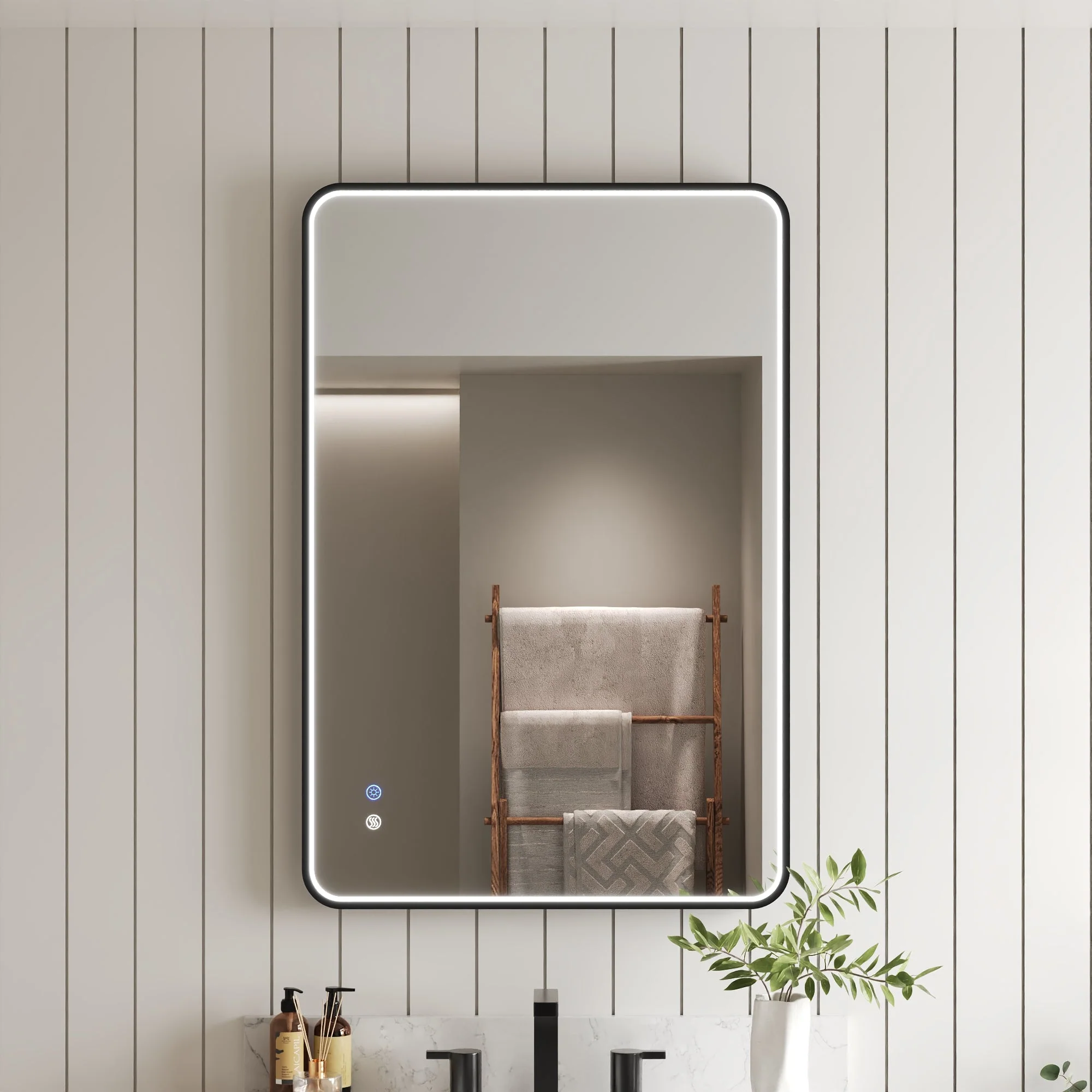 DeerValley DV-1VM0311 Vanity Mirrors LED Black Frame Anti-Fog Memory - Image 7