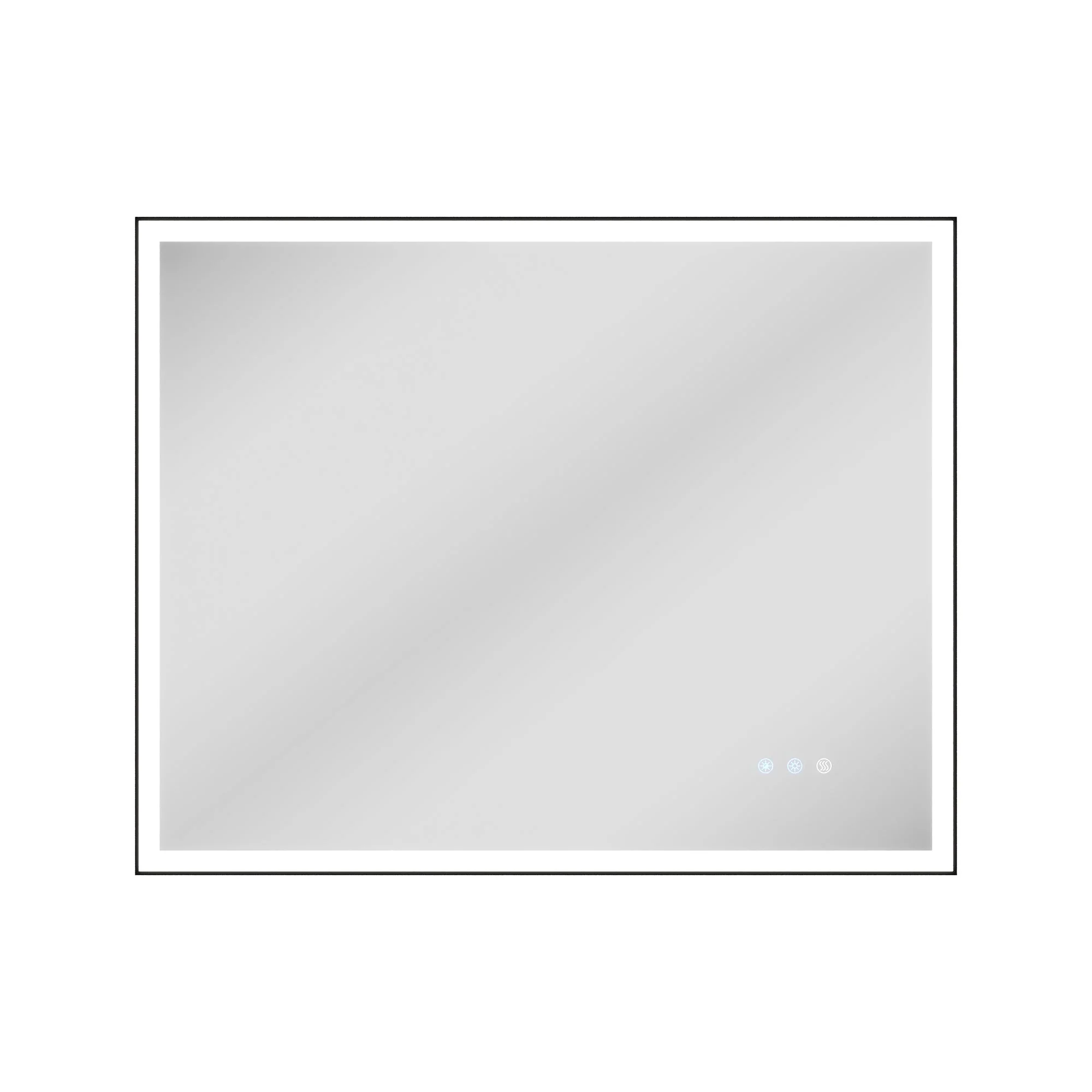 DeerValley 40"x 32" / 30"x 36"  LED Bathroom Vanity Mirror, Front and Backlit Matte Black Frame Lighted Vanity Mirrors - Image 10