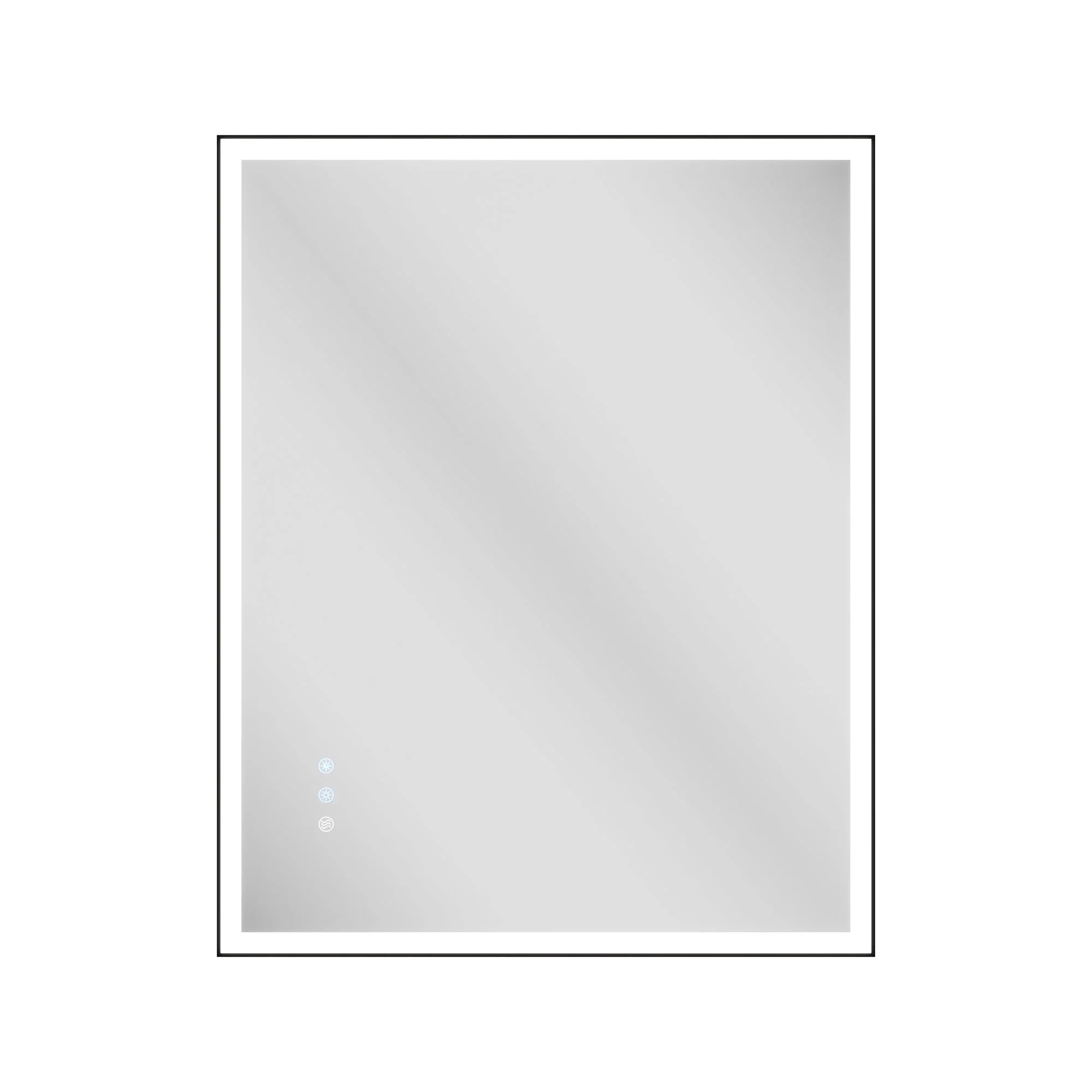 DeerValley 40"x 32" / 30"x 36"  LED Bathroom Vanity Mirror, Front and Backlit Matte Black Frame Lighted Vanity Mirrors - Image 12
