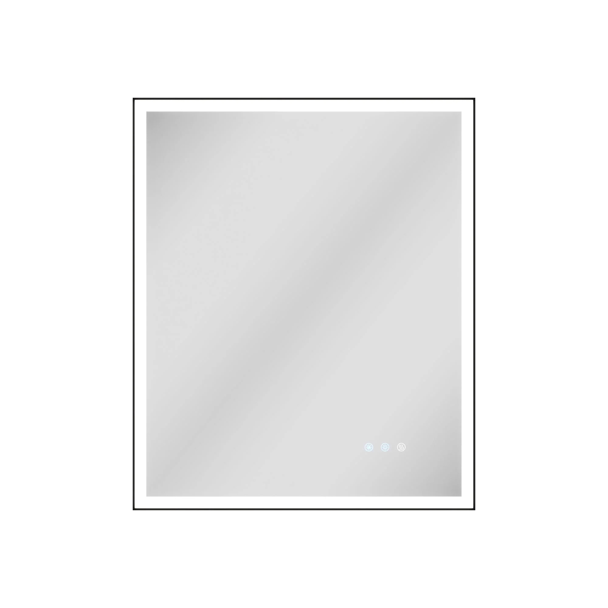 DeerValley 40"x 32" / 30"x 36"  LED Bathroom Vanity Mirror, Front and Backlit Matte Black Frame Lighted Vanity Mirrors - Image 3