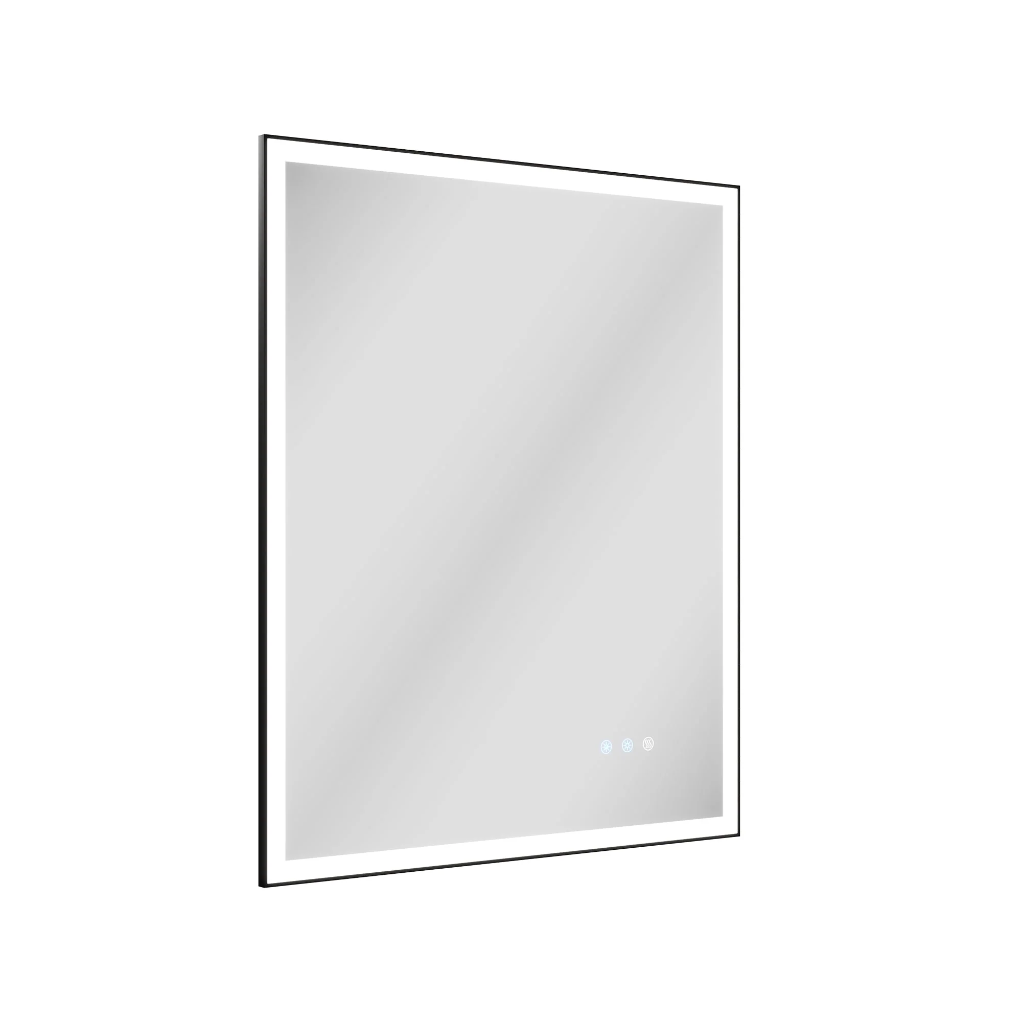 DeerValley 40"x 32" / 30"x 36"  LED Bathroom Vanity Mirror, Front and Backlit Matte Black Frame Lighted Vanity Mirrors - Image 4