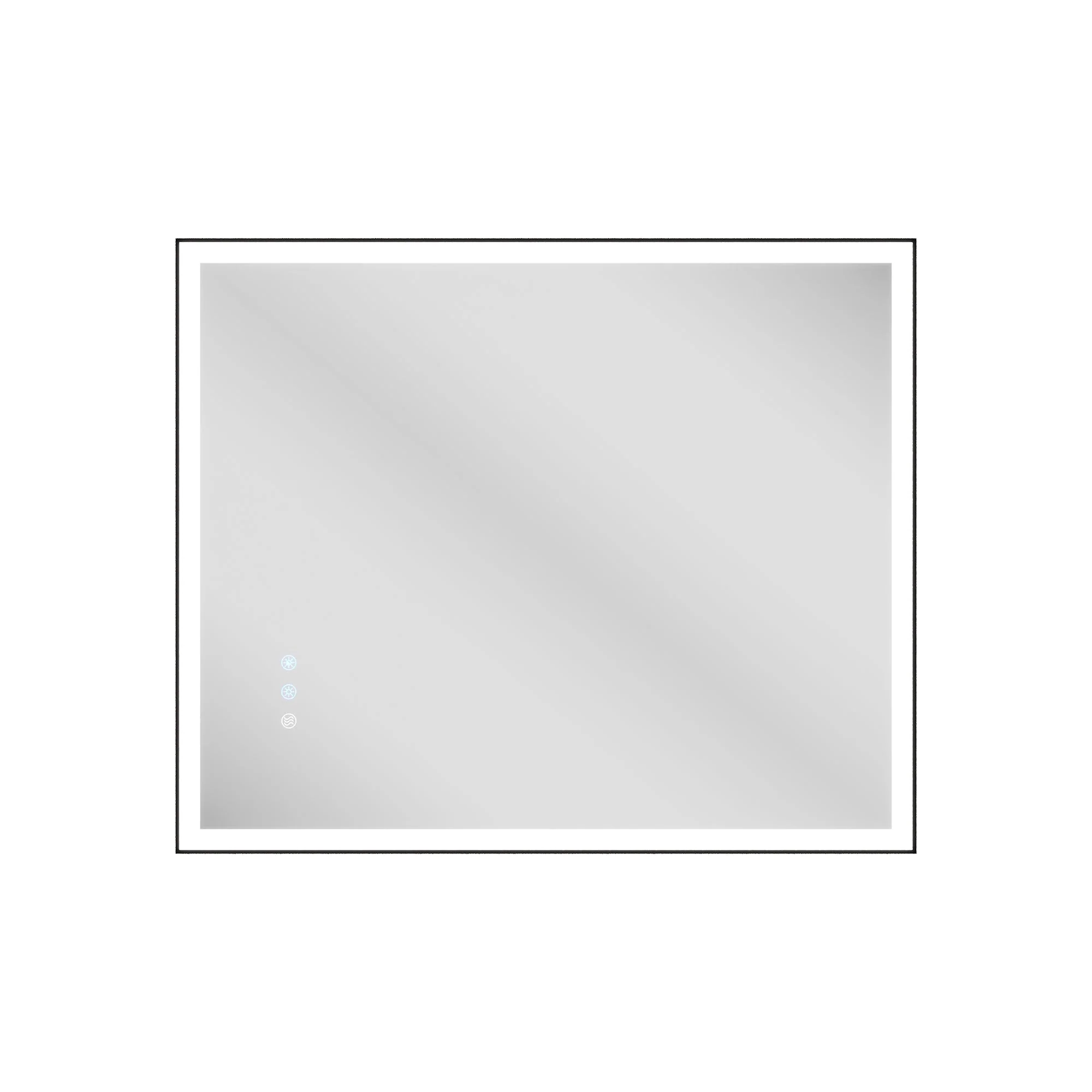 DeerValley 40"x 32" / 30"x 36"  LED Bathroom Vanity Mirror, Front and Backlit Matte Black Frame Lighted Vanity Mirrors - Image 5