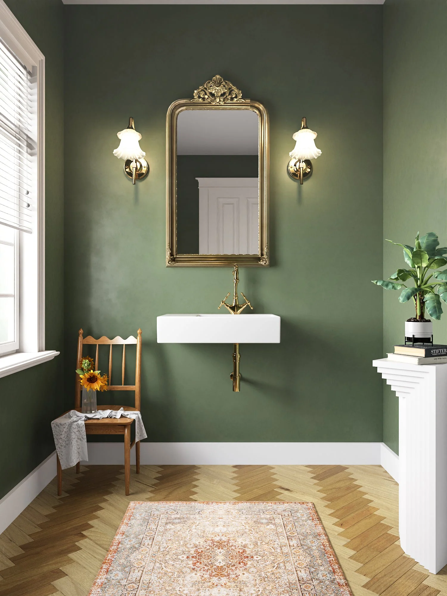 DeerValley DV-1WS0126R Wall Mounted Sinks Compact Ceramic 3 Overflow - Image 8