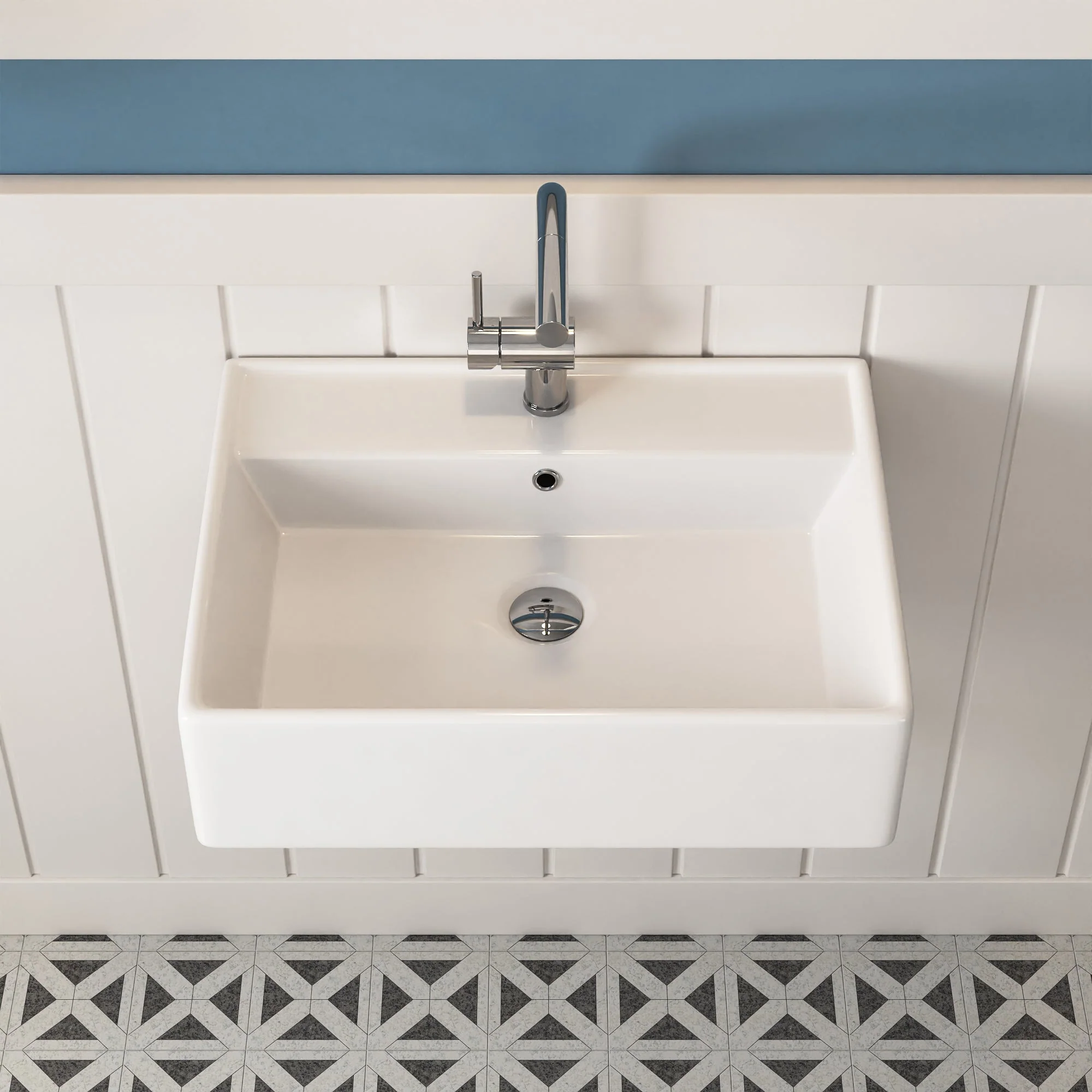 DeerValley DV-1WS0127 Wall Mounted Sinks Vitreous China Compact Basin - Image 2