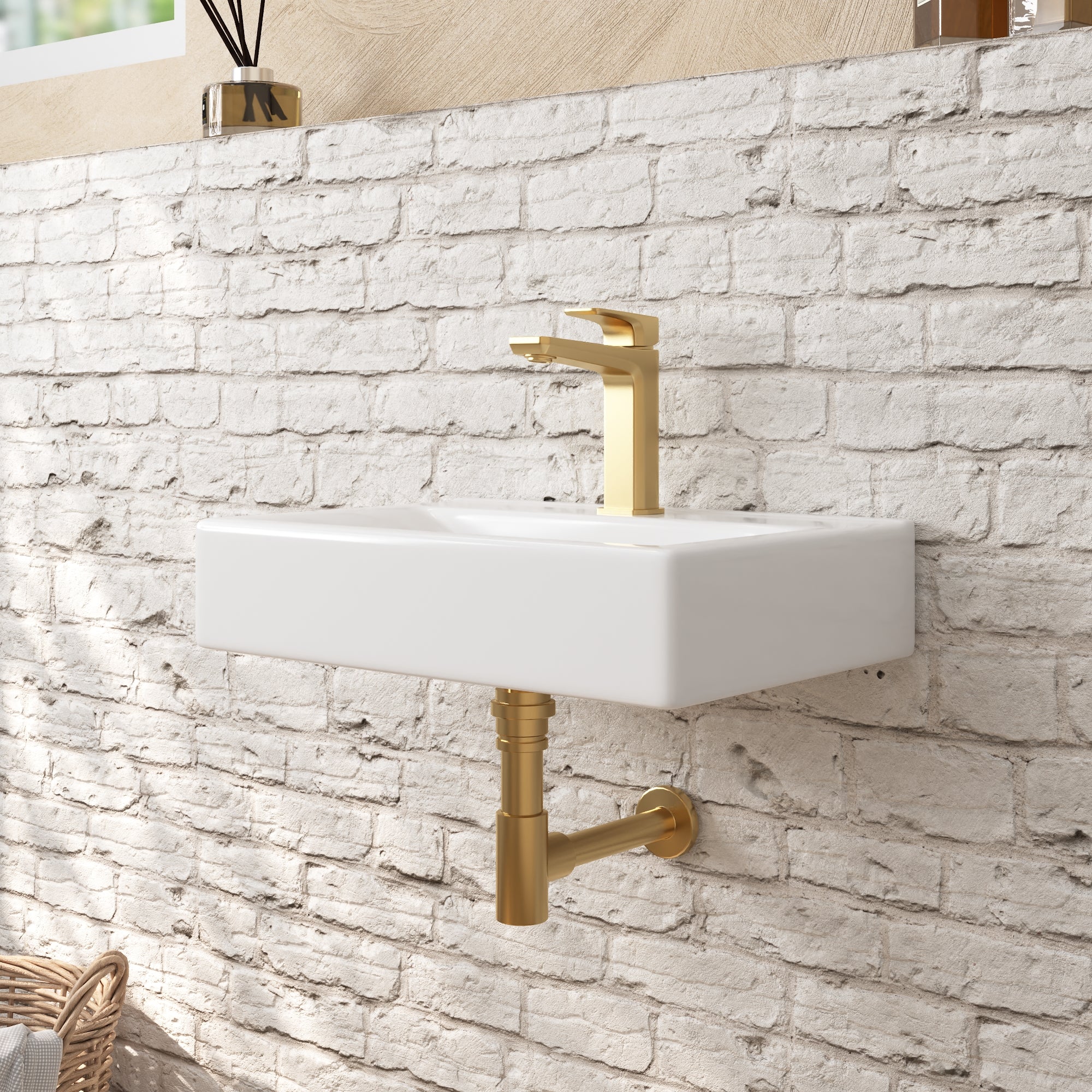 DeerValley DV-1WS0128 Wall Mounted Sinks 18in Modern Compact Design - Image 5