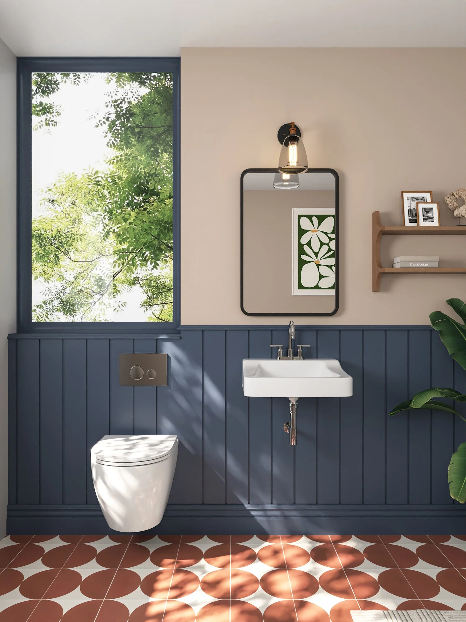 17.32" Rectangular Wall-Mount Bathroom Sink, Overflow Hole - Image 10