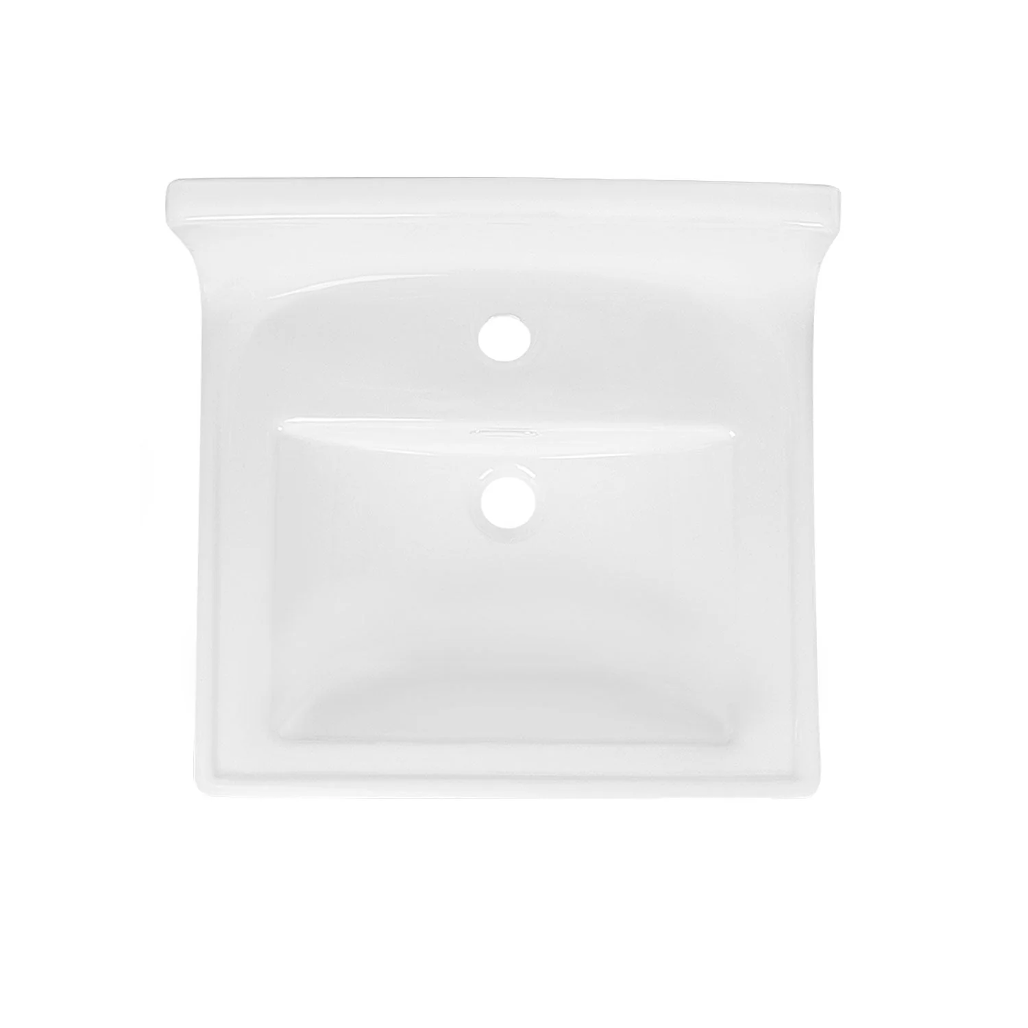 20" L X 10" W Rectangular Wall-Mount Bathroom Sink, Overflow Hole - Image 5