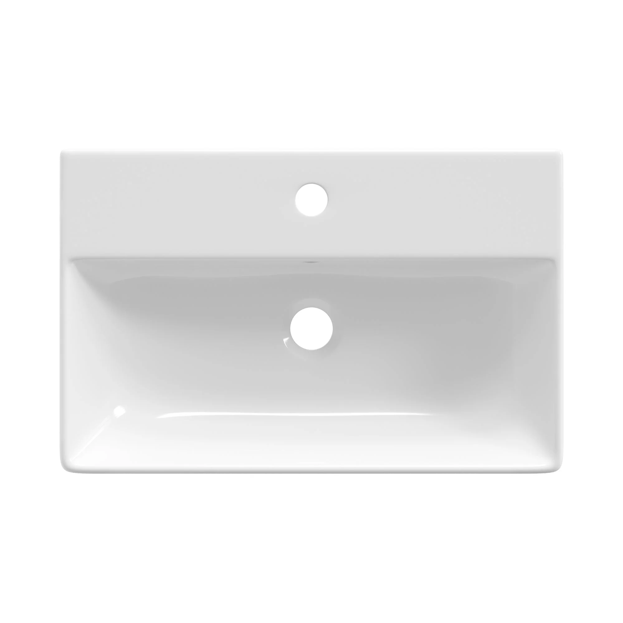 DeerValley 22"x14" Wall Mounted Bathroom Sink with Black Towel Bar, Rectangular Bathroom Sink with Overflow - Image 12