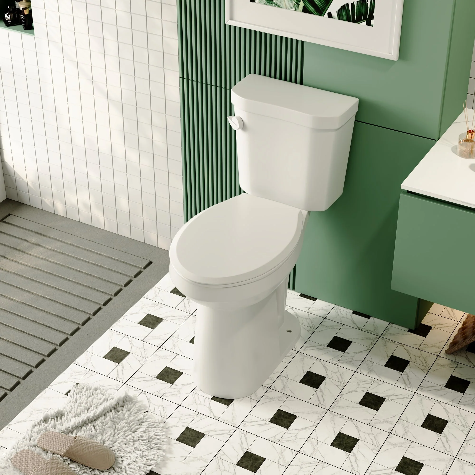 Two-Piece Elongated Toilet, 12" Rough-in Single-Flush - Image 7