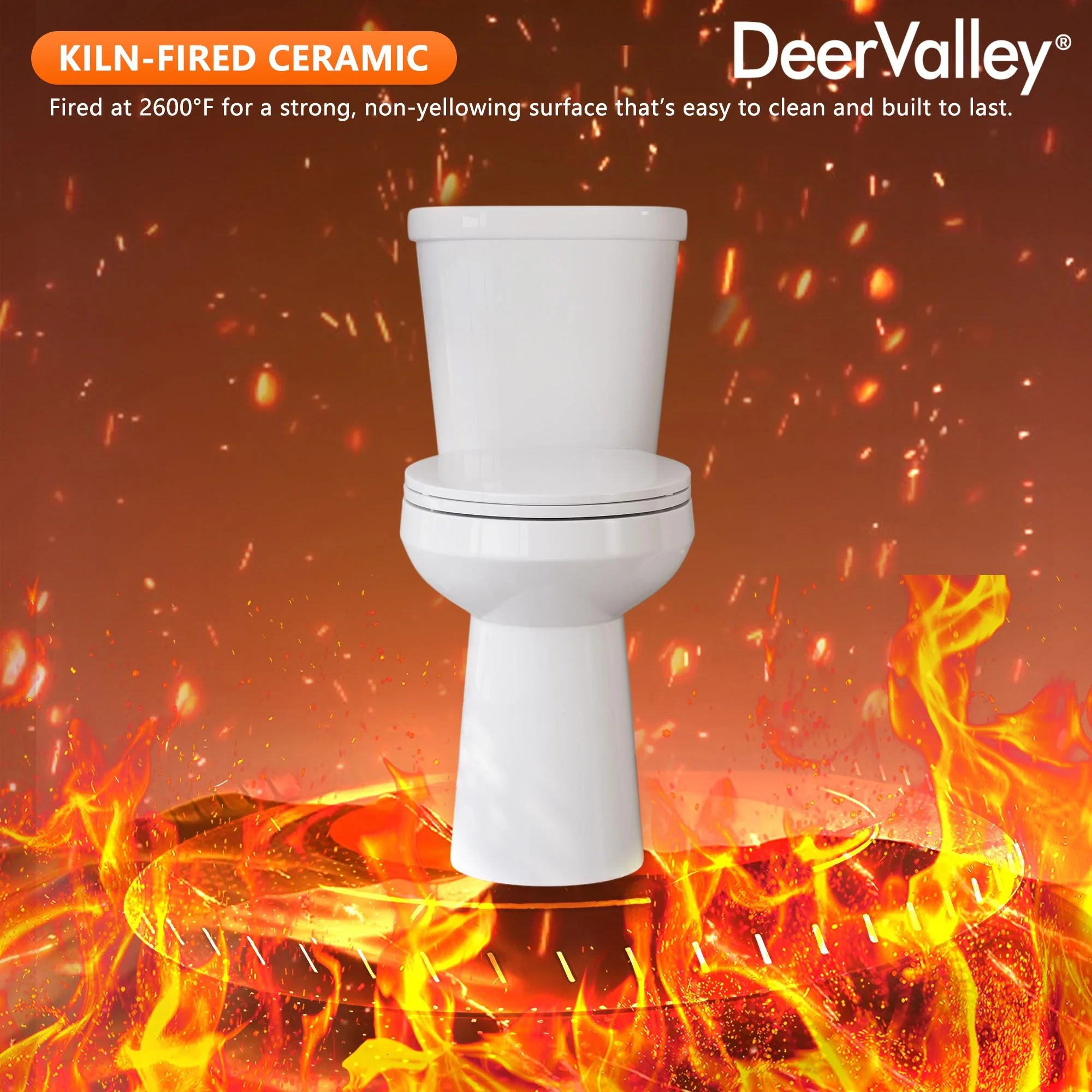 DeerValley DV-2F0356/DV-2F0537 19-Inch Extra Tall Toilet for Seniors, White Two-Piece Toilet for Bathrooms with Comfort Seat, ADA Comfort Height, Elongated Bowl with Powerful 1.28 GPF Single Flush - Image 26