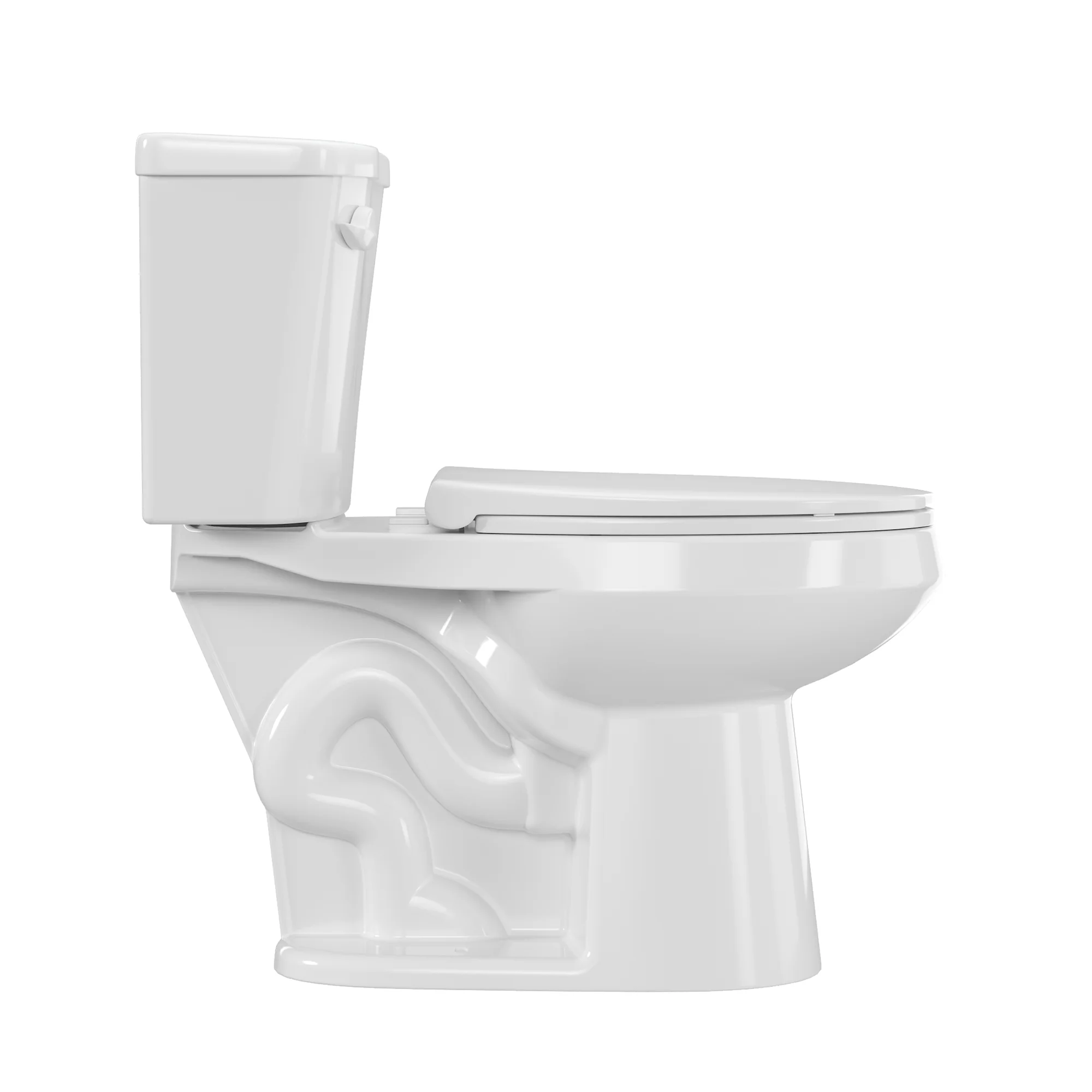 DeerValley DV-2F0386 17 in. ADA Chair Height Two-Piece Elongated Toilet, 1.28 GPF Single Flush, MaP 1000g, Soft-Close Seat, White - Image 13