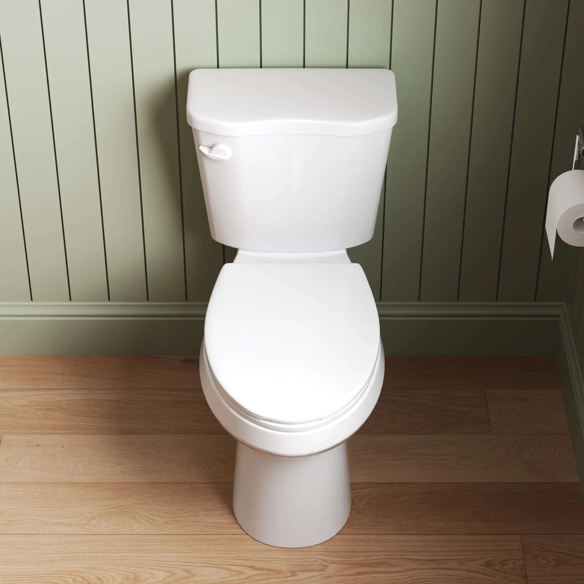 DeerValley DV-2F0386 17 in. ADA Chair Height Two-Piece Elongated Toilet, 1.28 GPF Single Flush, MaP 1000g, Soft-Close Seat, White - Image 5