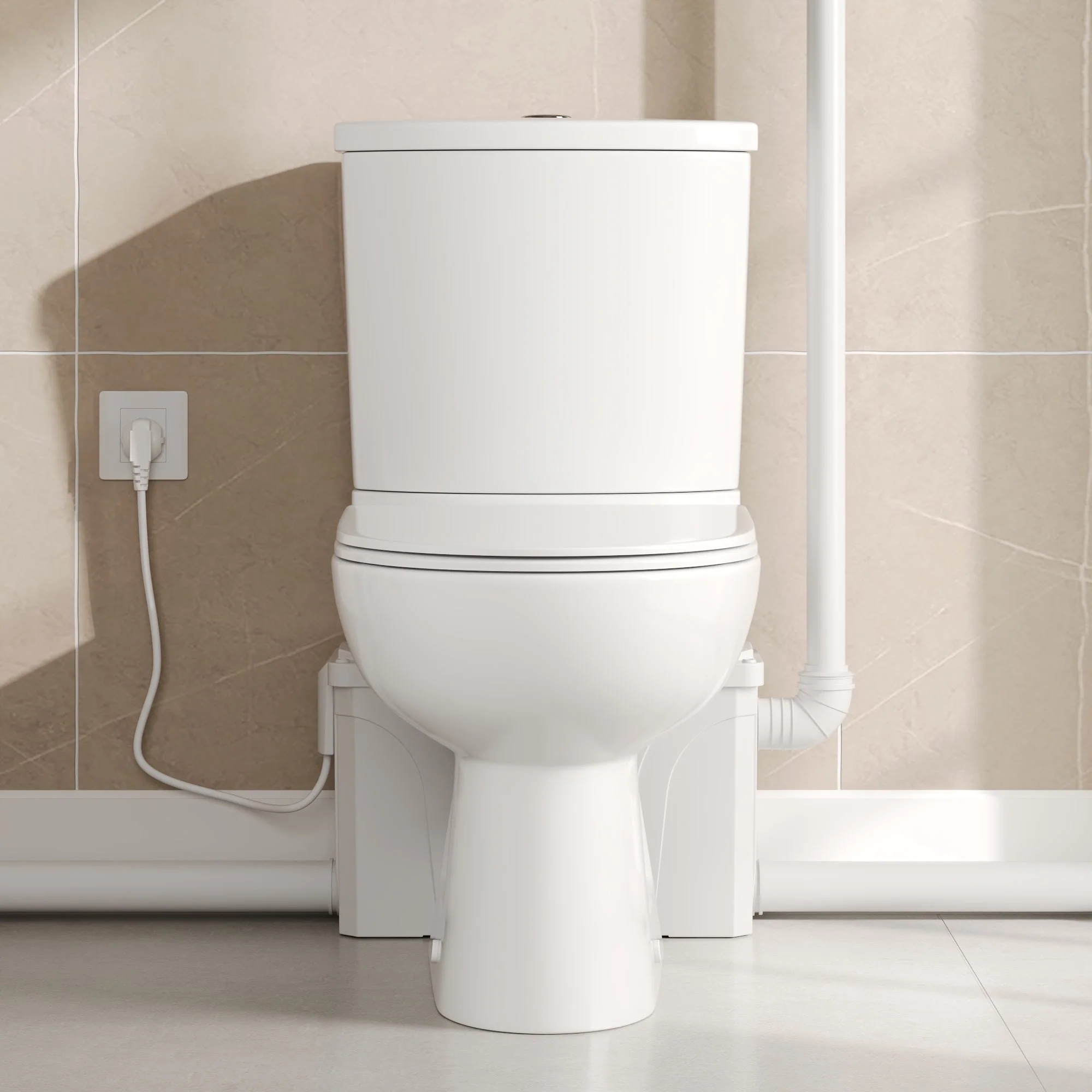 DV-2F295ZH005 Macerating Toilet, 23ft Vertical Sewage Lift, 700W Stainless Steel Grinder, Dual Odor Control System - Image 6