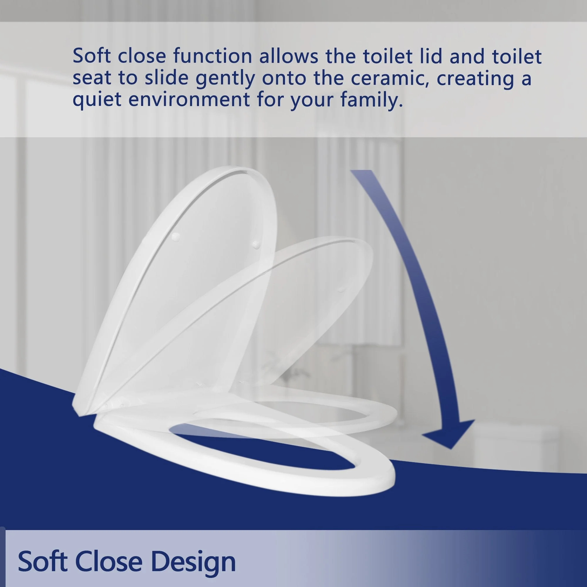 DeerValley DV-F636S11 Quick-Release Slow-Close Plastic Elongated Polypropylene Toilet Seat (Fit with DV-1F52636) - Image 8