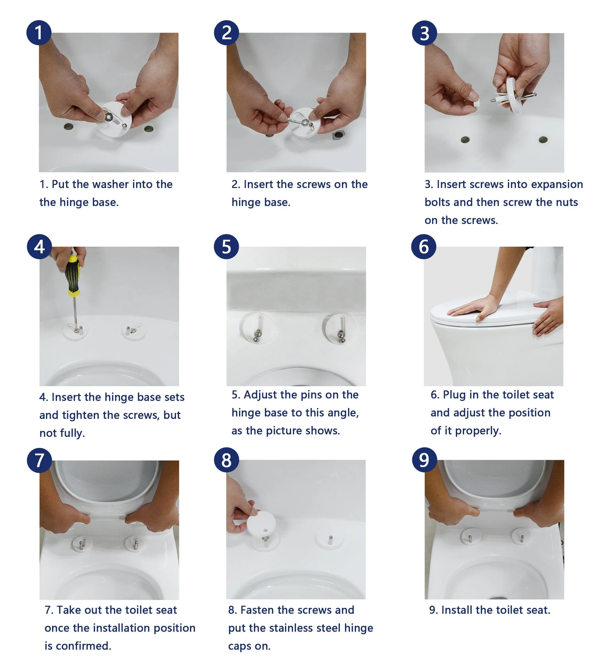 DeerValley DV-F807S11 Elongated Plastic Polypropylene Toilet Seat (Fit with DV-1F52807) - Image 7