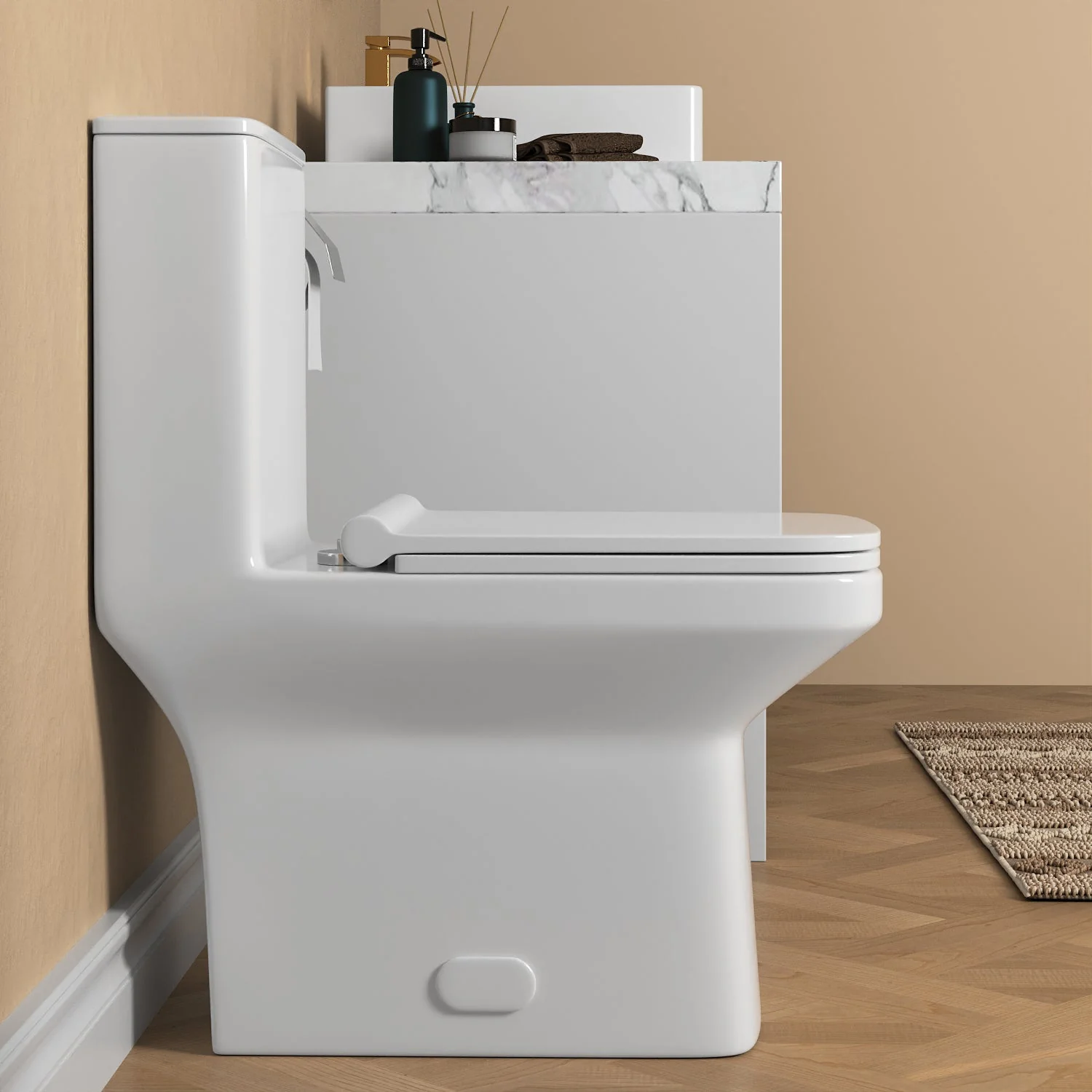 Open Box - ACE One-Piece Square Toilet, 12" Rough-in Dual-Flush - Image 10