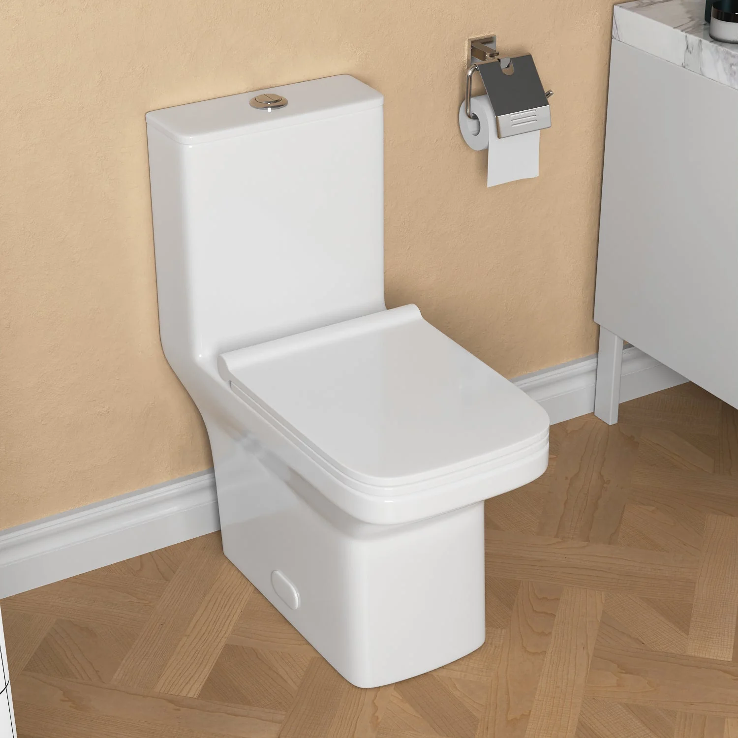 Open Box - ACE One-Piece Square Toilet, 12" Rough-in Dual-Flush - Image 3