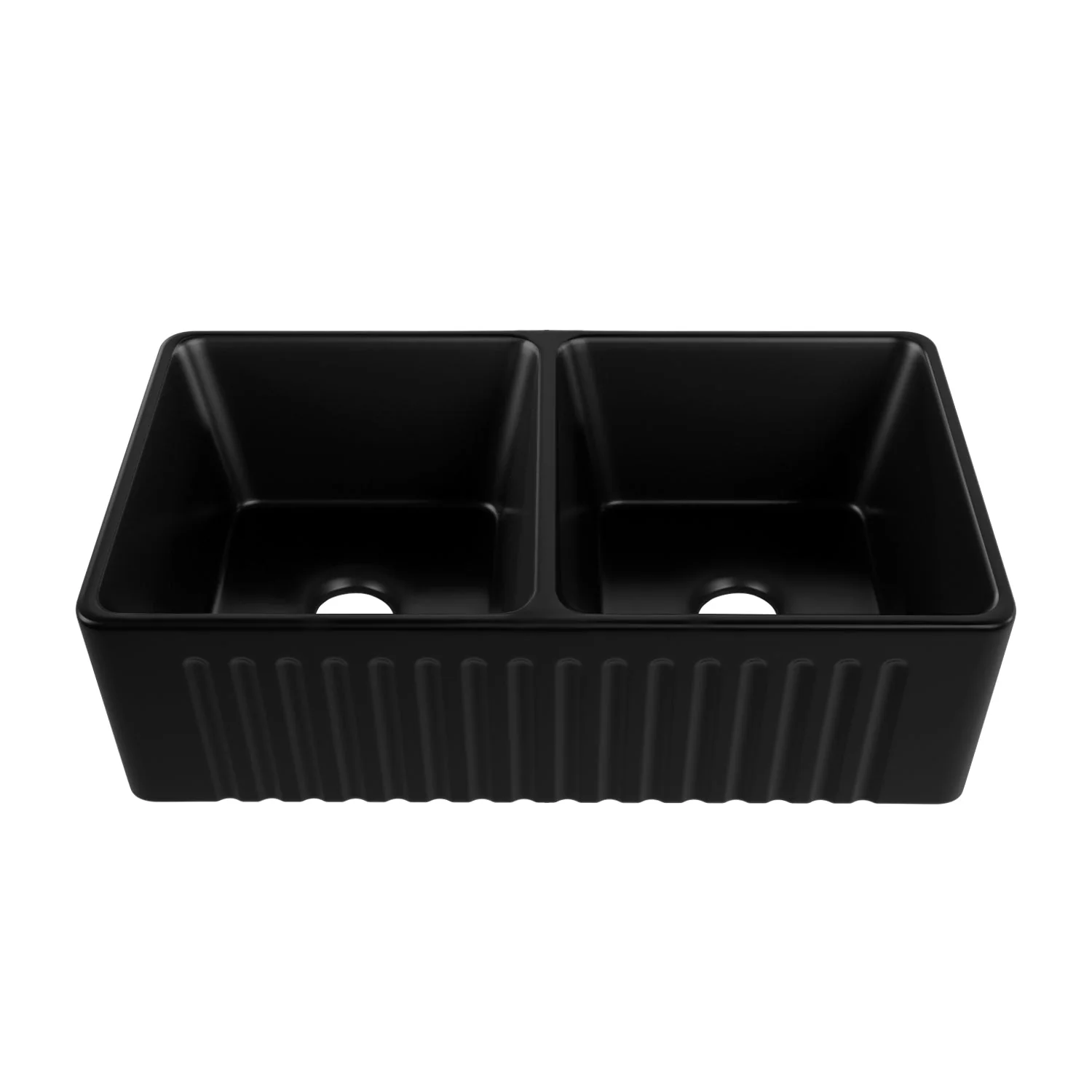 DeerValley DV-1K028 Farmhouse Kitchen Sinks Dual Basin Quiet Install True Ceramic 3.5" Drain - Image 14