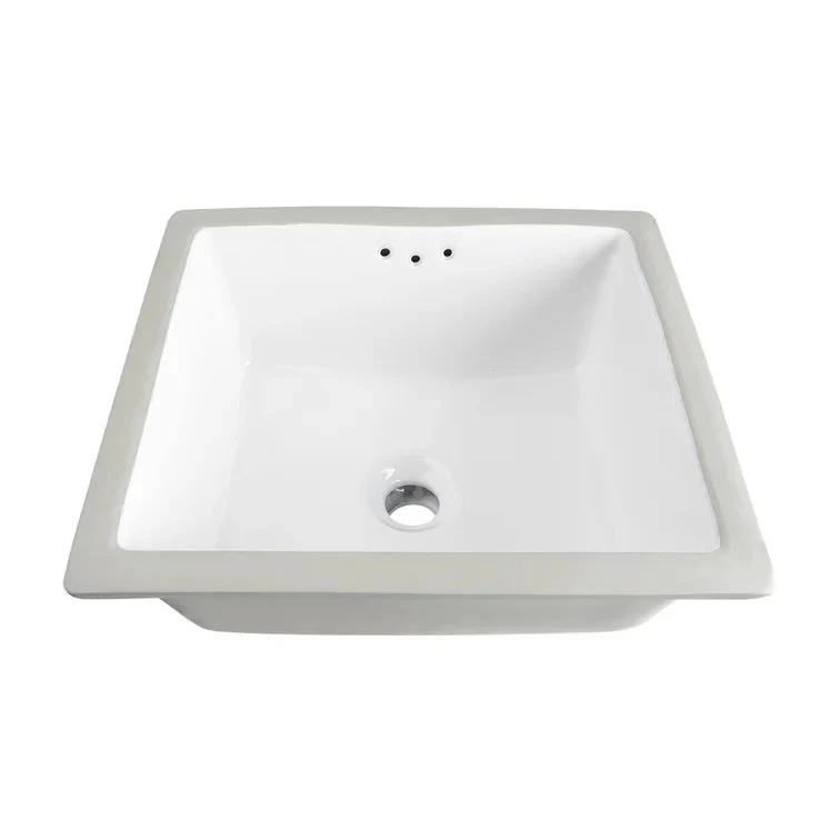 DeerValley DV-1U307 Undermount Bathroom Sinks, Deep Rectangular Splash-Proof, Vitreous China & Overflow - Image 6