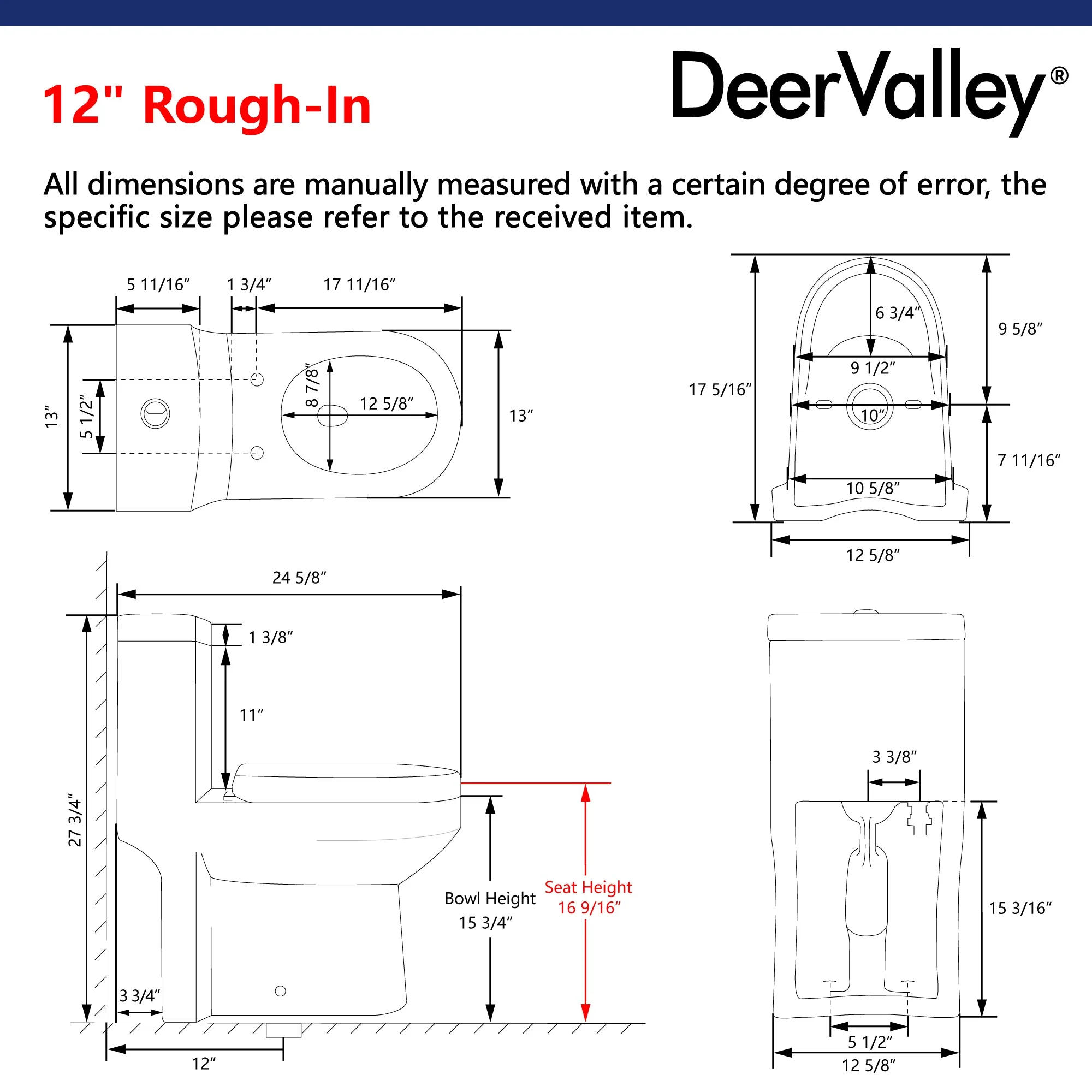 DeerValley DV-1F52813 One-piece Toilets Compact Comfort Dual Flush Space-Saving Design - Image 14