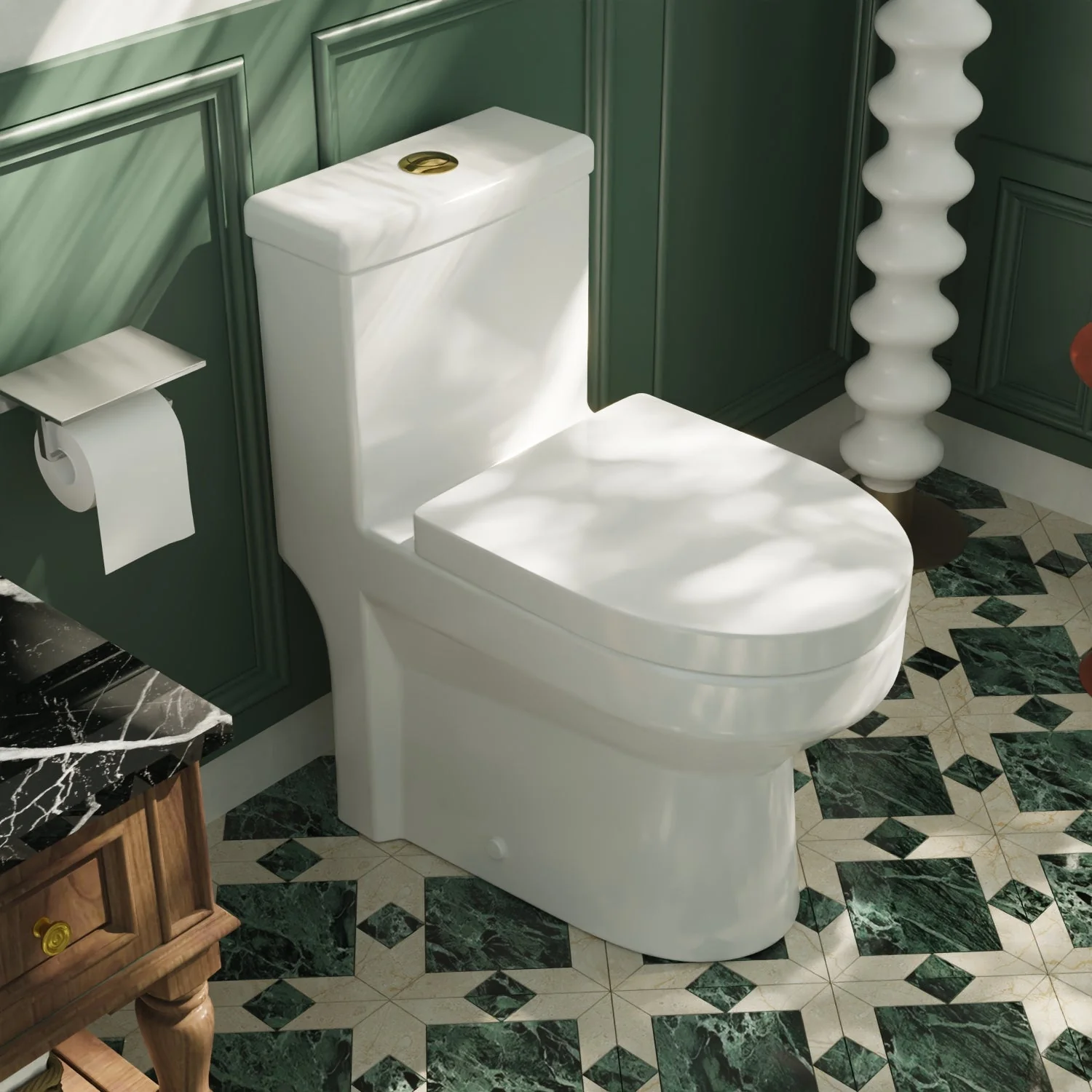 DeerValley DV-1F52813 One-piece Toilets Compact Comfort Dual Flush Space-Saving Design - Image 20